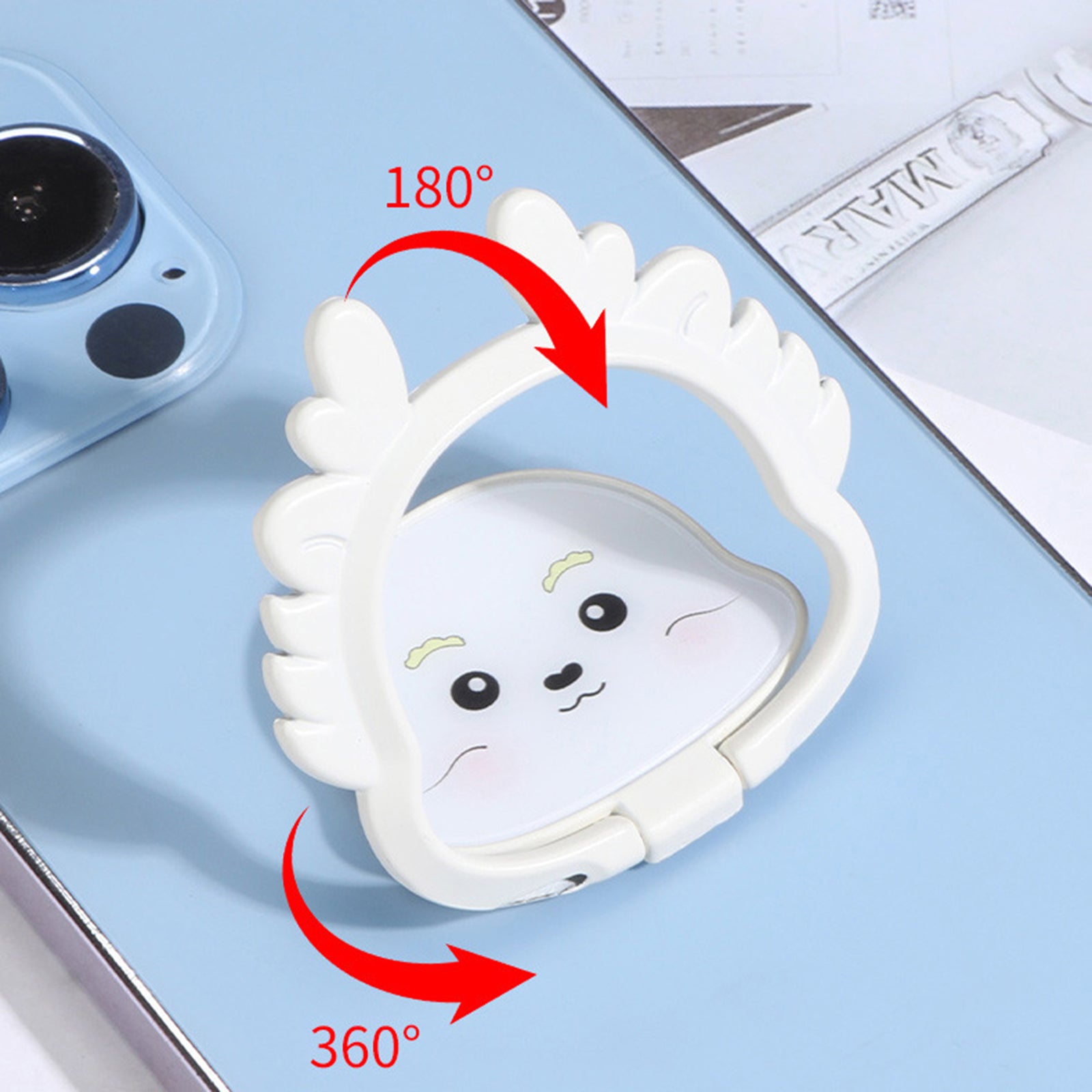 Little Blessing Dragon Phone Back Stand Desktop Folding Ring Kickstand Little Blessing Dragon Phone Back Stand Desktop Folding Ring Kickstand